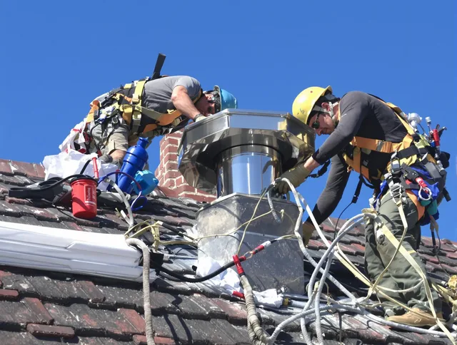 Protective chimney cap installed by Wickliffe Chimney Sweep in Wickliffe, OH