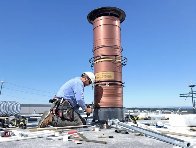 Installed chimney liner by Wickliffe Chimney Sweep in Wickliffe, OH