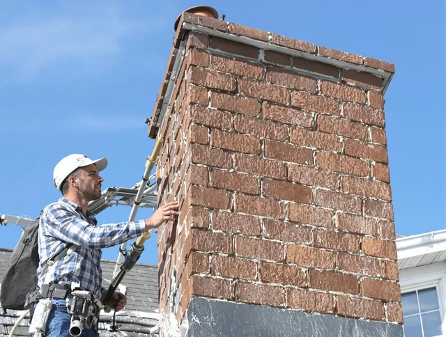 Brickwork for a chimney rebuild by Wickliffe Chimney Sweep in Wickliffe, OH