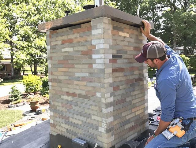 Wickliffe Chimney Sweep completing a modern chimney remodel in Wickliffe, OH