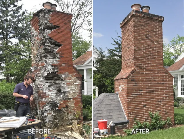 Wickliffe Chimney Sweep performing a full chimney restoration in Wickliffe, OH