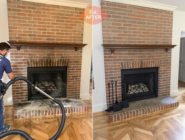 Wickliffe Chimney Sweep carefully sanitizing a fireplace in Wickliffe, OH