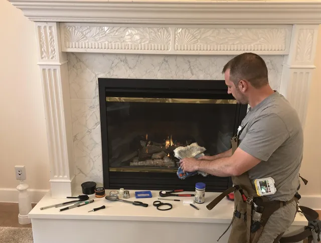 Wickliffe Chimney Sweep performing fireplace maintenance in Wickliffe, OH