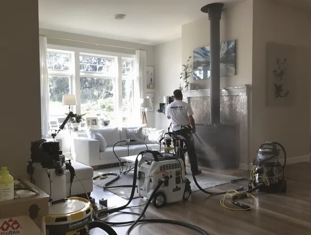Soot removal service by Wickliffe Chimney Sweep for a fireplace in Wickliffe, OH